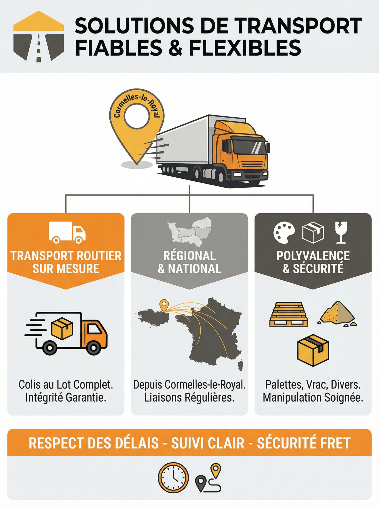 Solutions de transport fiables et flexibles France.