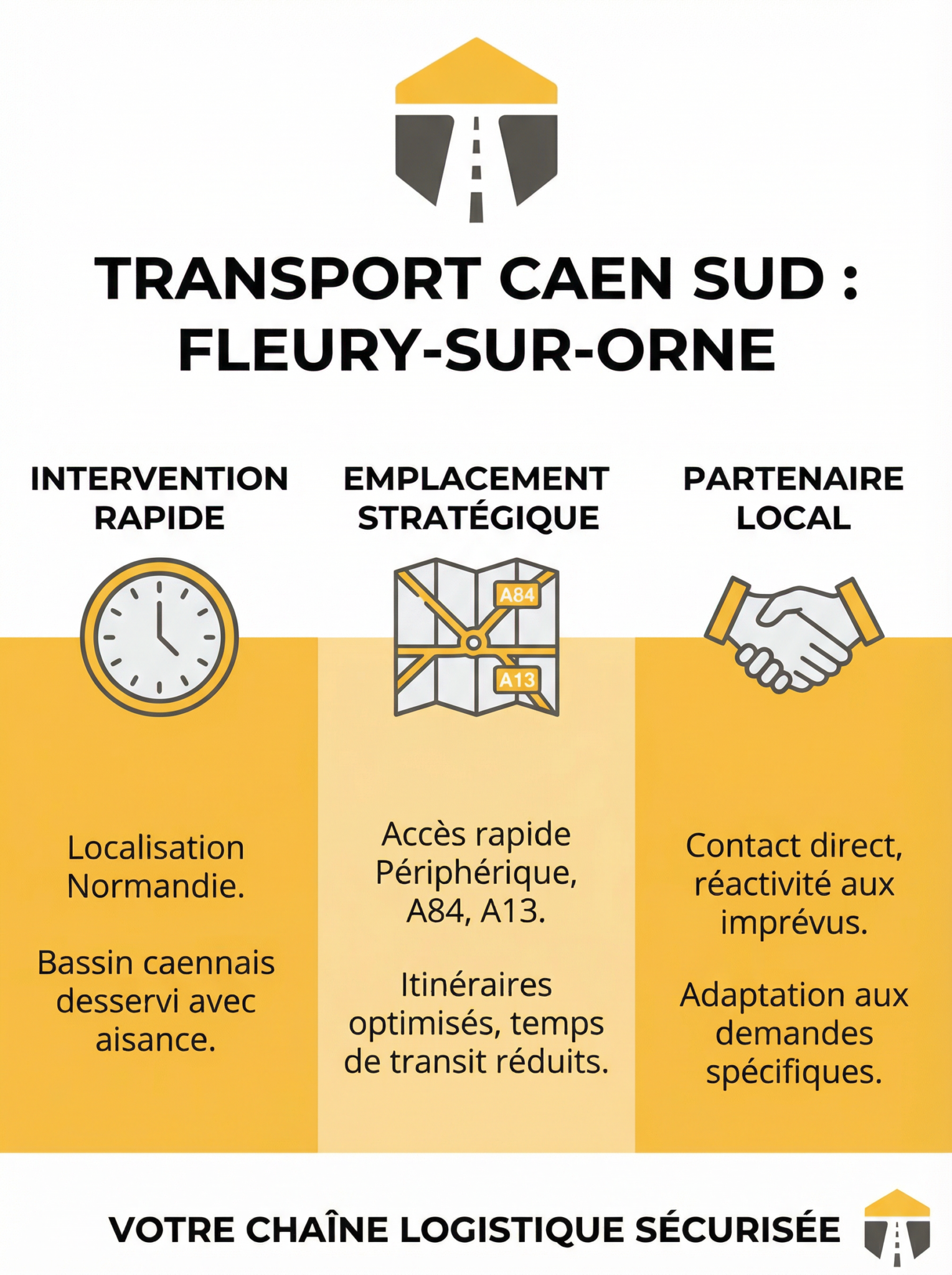 Transport rapide et adapté à Fleury-sur-Orne.